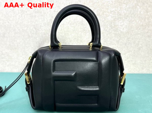 Fendi FF Cube Black Nappa Leather Mini Bag Replica