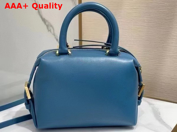 Fendi FF Cube Blue Nappa Leather Mini Bag Replica