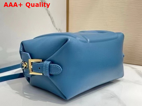 Fendi FF Cube Blue Nappa Leather Mini Bag Replica