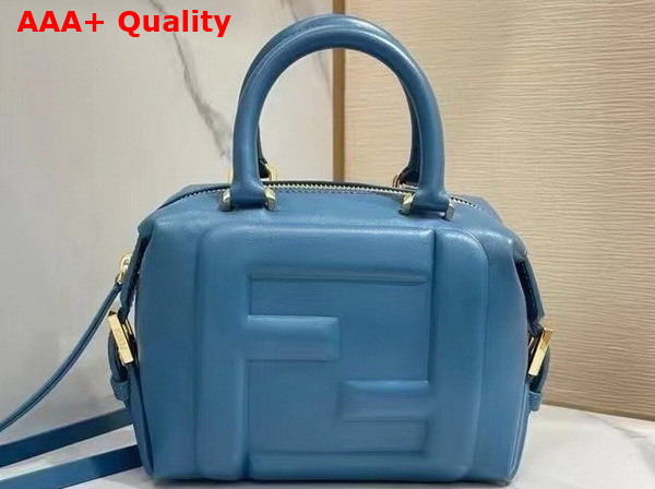 Fendi FF Cube Blue Nappa Leather Mini Bag Replica