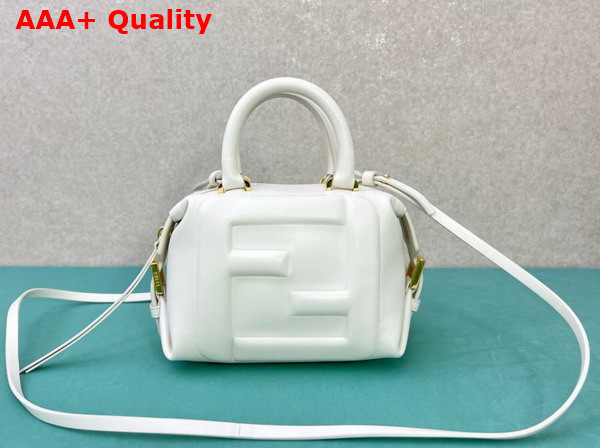 Fendi FF Cube Ice White Nappa Leather Mini Bag Replica