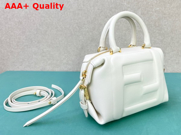 Fendi FF Cube Ice White Nappa Leather Mini Bag Replica