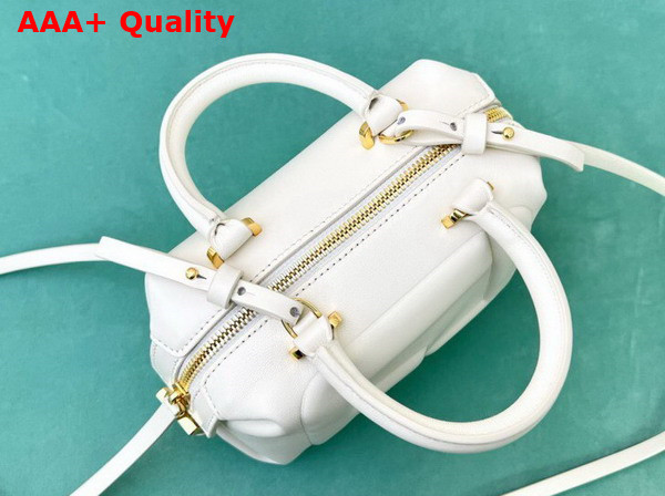Fendi FF Cube Ice White Nappa Leather Mini Bag Replica