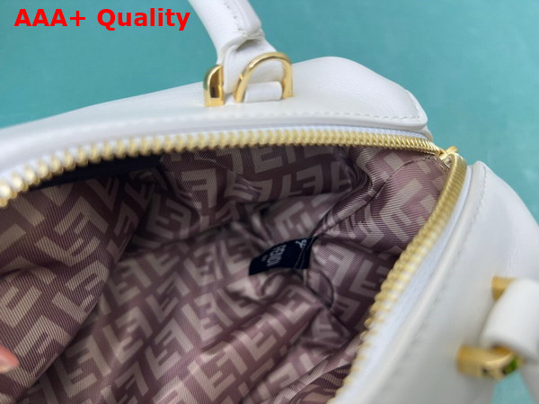 Fendi FF Cube Ice White Nappa Leather Mini Bag Replica