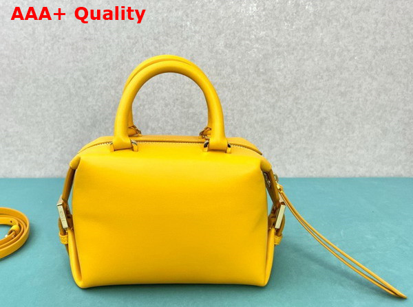 Fendi FF Cube Yellow Nappa Leather Mini Bag Replica