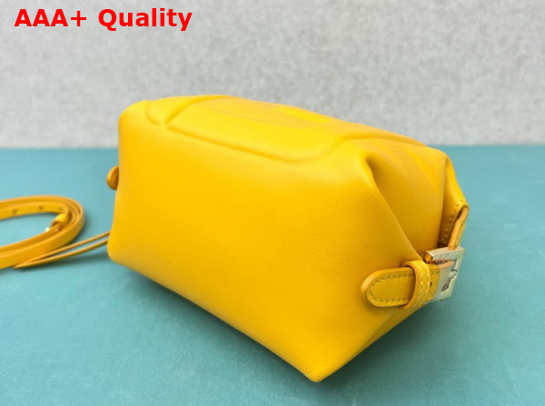 Fendi FF Cube Yellow Nappa Leather Mini Bag Replica