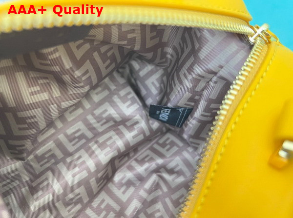 Fendi FF Cube Yellow Nappa Leather Mini Bag Replica