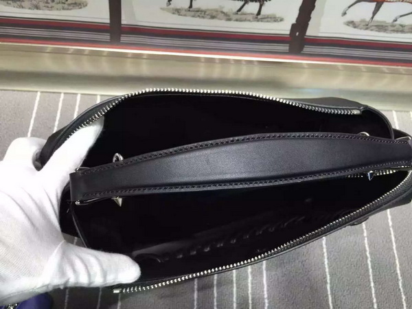 Fendi Fashion Show Dotcom Black Leather Handbag with Blue Clutch Bag for Sale