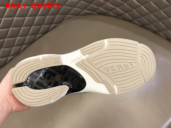 Fendi Faster Trainers White Nubuck Leather Low Tops Replica