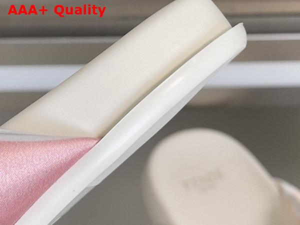 Fendi Feel Slides in Pink Multicolor Satin Replica