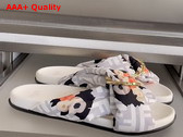 Fendi Feel Slides in Printed FF Satin Replica