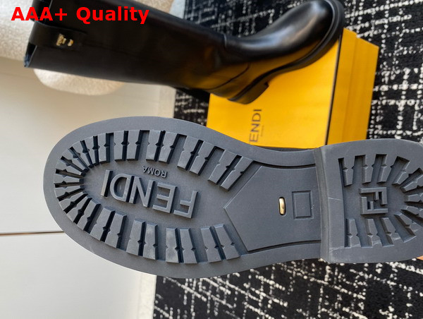 Fendi Filo Black Leather Boots Replica