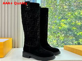 Fendi Filo Black Suede Boots Replica