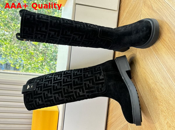 Fendi Filo Black Suede Boots Replica