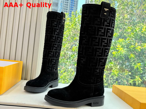 Fendi Filo Black Suede Boots Replica
