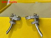 Fendi Filo Earrings Silver Colored Metal Earrings Replica