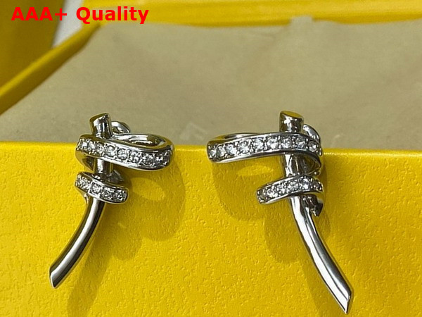 Fendi Filo Earrings Silver Colored Metal Earrings Replica