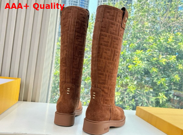 Fendi Filo Light Brown Suede Boots Replica