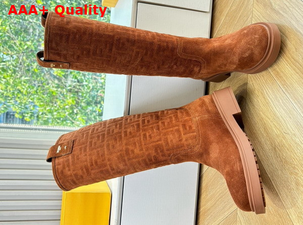 Fendi Filo Light Brown Suede Boots Replica