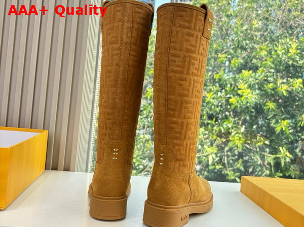 Fendi Filo Saffron Yellow Suede Boots Replica