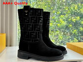 Fendi Filo Short Boots in Black Suede Replica