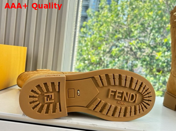 Fendi Filo Short Boots in Saffron Yellow Suede Replica