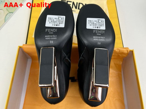 Fendi First High Heeled Boots in Black Nubuck Leather Replica