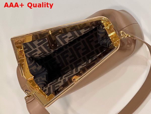 Fendi First Medium Beige Leather Bag Replica