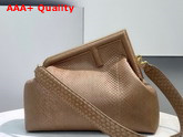Fendi First Medium Beige Python Bag Replica