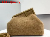 Fendi First Medium Beige Sheepskin Bag Replica