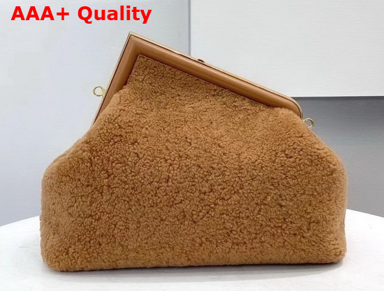 Fendi First Medium Brown Sheepskin Bag Replica