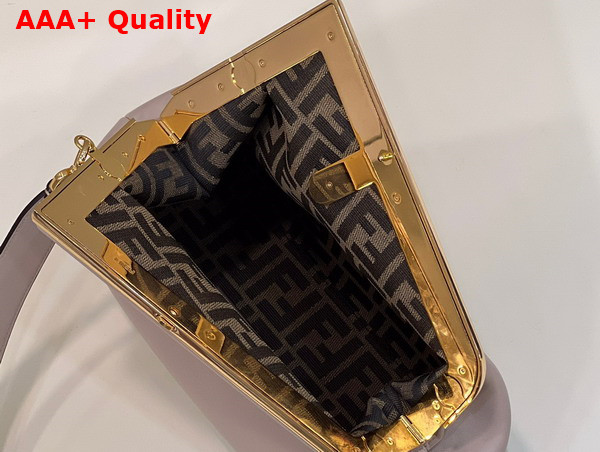 Fendi First Medium Dove Gray Leather Bag Replica