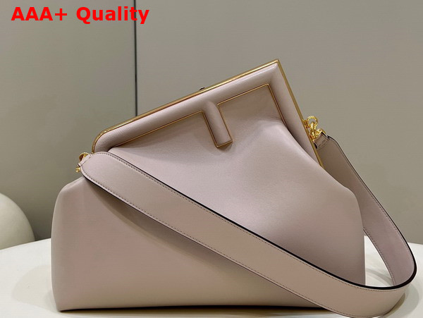 Fendi First Medium Dove Gray Leather Bag Replica