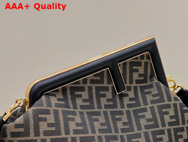 Fendi First Medium FF Jacquard Fabric Bag Replica