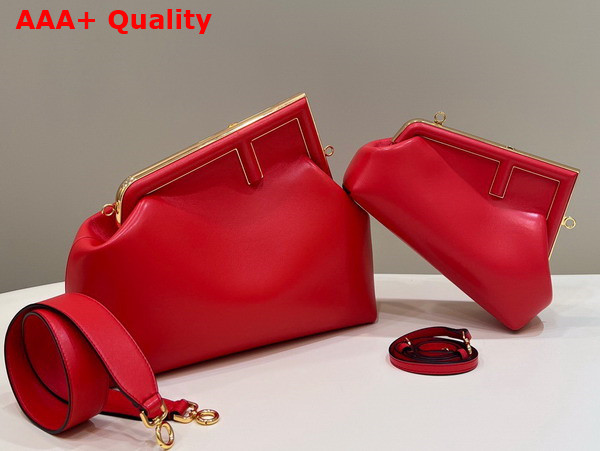Fendi First Medium Fuchsia Leather Bag Replica