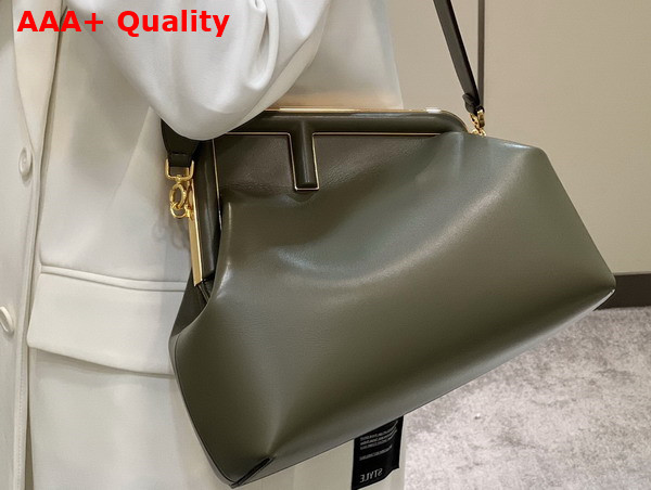 Fendi First Medium Green Leather Bag Replica