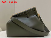 Fendi First Medium Green Leather Bag Replica