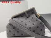 Fendi First Medium Grey Flannel Bag with Embroidery Replica