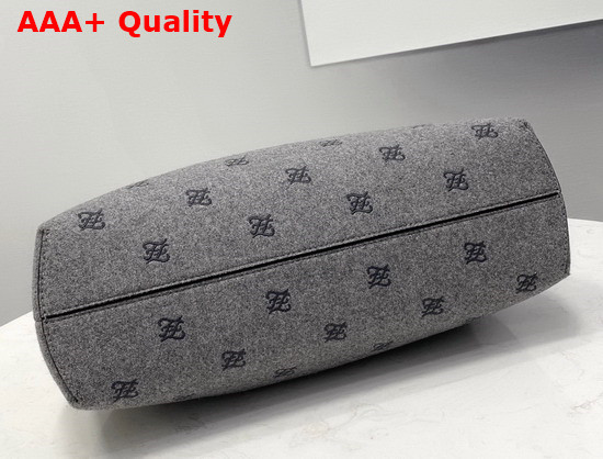 Fendi First Medium Grey Flannel Bag with Embroidery Replica