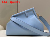 Fendi First Medium Light Blue Leather Bag Replica