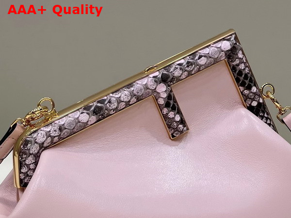 Fendi First Small Pink Leather and Python Leather Bag Replica