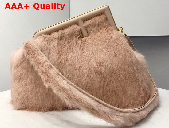 Fendi First Medium Pink Mink Fur Bag Replica