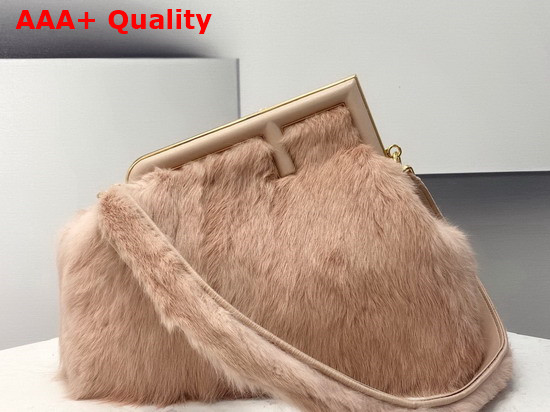 Fendi First Medium Pink Mink Fur Bag Replica