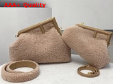 Fendi First Medium Pink Sheepskin Bag Replica