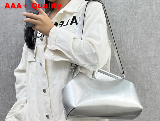 Fendi First Medium Silver Leather Bag Replica