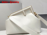 Fendi First Medium White Leather Bag Replica