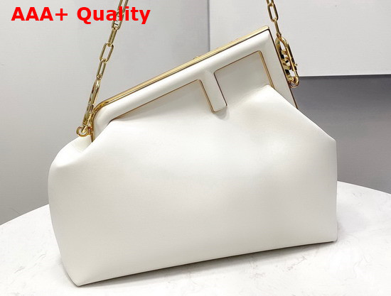 Fendi First Medium White Leather Bag Replica