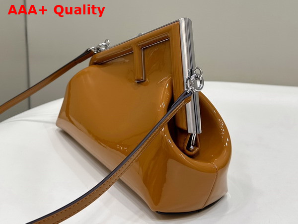 Fendi First Small Brown Patent Leather Bag Replica