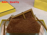 Fendi First Small Brown Sheepskin Bag Replica