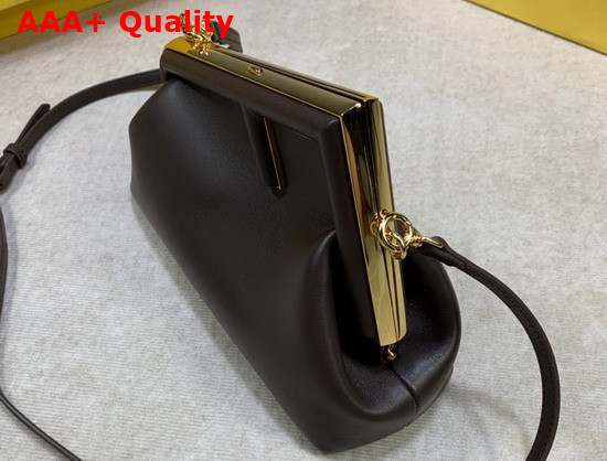 Fendi First Small Dark Brown Leather Bag Replica